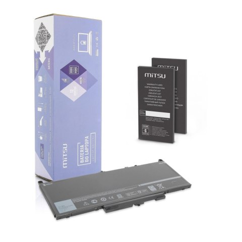 Bateria Mitsu do notebooka Dell Latitude E7270, E7470, J60J5, GG4FM, MC34Y (7.4V-7.6V) (7200 mAh)
