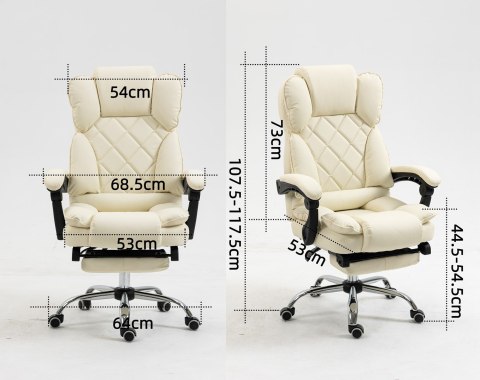 Activejet Fotel biurowy YK7416 beżowy (OUTLET)