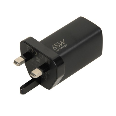 ŁADOWARKA SIECIOWA I-BOX C-65 GAN PD65W KABEL, CZARNA (OUTLET)