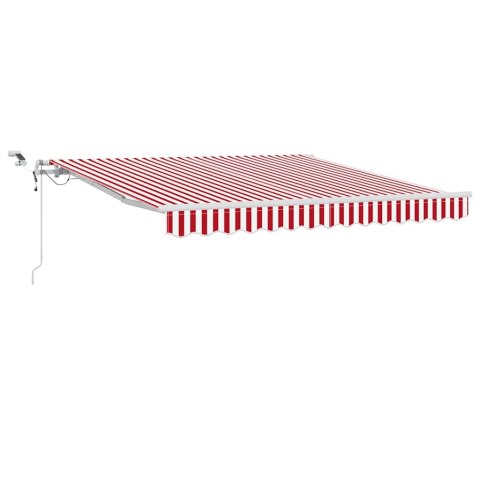 Markiza wysuwana Czerwony i Biały 300 x 250 cm Poliester