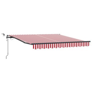 Markiza wysuwana Czerwony i Biały 300 x 250 cm Poliester