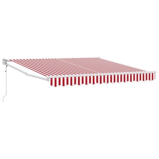 VidaXL Markiza wysuwana czerwony 300 x 250 cm Poliester i Metal