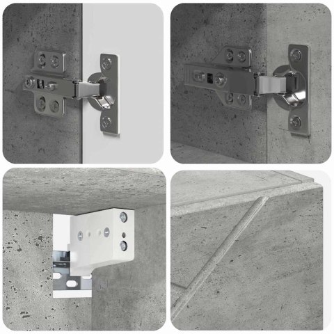 Zestaw mebli łazienkowych z szufladą 4 pcs Betonowy szary
