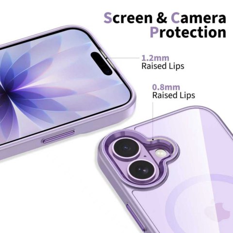 Etui pokrowiec na iPhone 17 MagMat MagSafe - przezroczysto fioletowe
