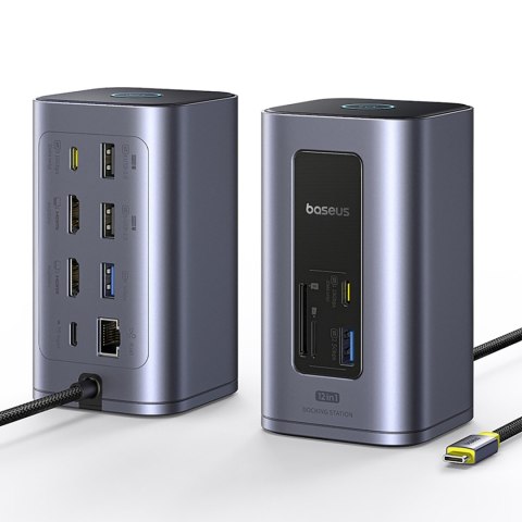 Stacja dokująca HUB 12w1 USB-C USB-A HDMI RJ45 SD microSD 4K 60Hz PD 10Gb/s