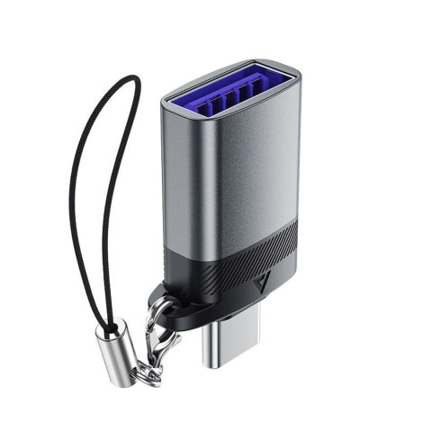 Adapter przejściówka USB-A - USB-C - szary