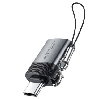 Adapter przejściówka USB-A - USB-C - szary
