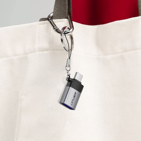 Adapter przejściówka USB-A - USB-C - szary