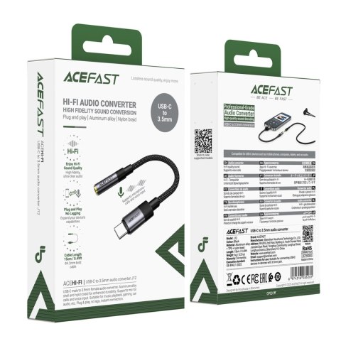 Adapter przejściówka USB-C - mini jack 3.5 mm - czarny