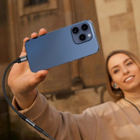 Adapter przejściówka USB-C - mini jack 3.5 mm - czarny