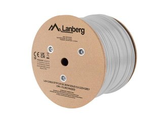 Kabel LAN SFTP Lanberg Kat.5E 305M Drut CU LSZH CPR+ Fluke Passed szary