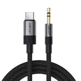 Kabel przewód USB-C - mini jack 3.5mm 1m - czarny