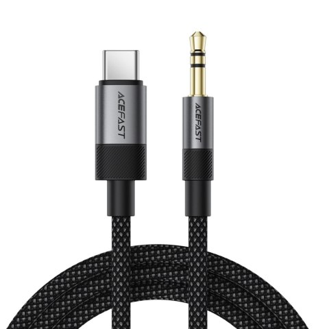 Kabel przewód USB-C - mini jack 3.5mm 1m - czarny