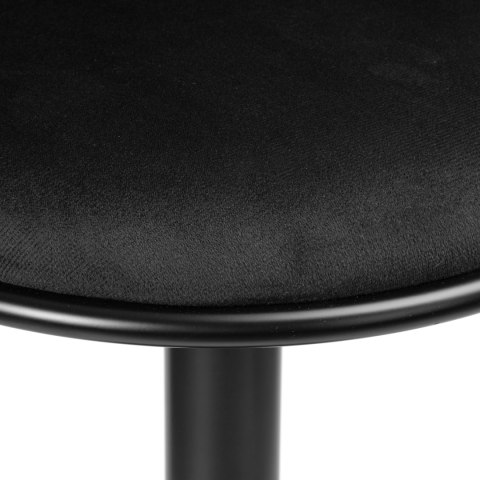 Krzesło barowe TRESSO BLACK welurowe czarne VELVET