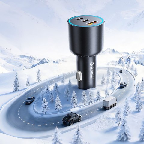Ładowarka samochodowa USB-A USB-C 165W - czarna