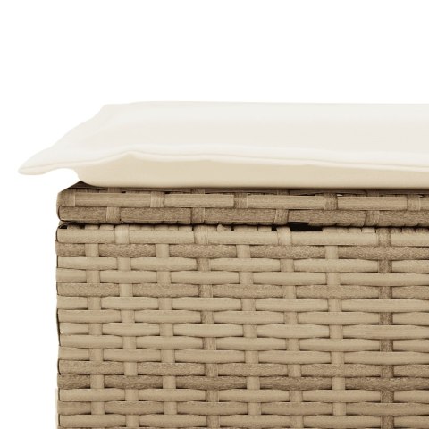 13-cz. zestaw mebli ogrodowych z poduszkami, beżowy, polirattan