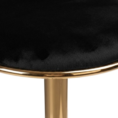 Krzesło barowe TRESSO GOLD welurowe czarne VELVET