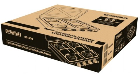 PROMIS KUCHENKA GAZOWA KG400B 4-PALNIKOWA,BIAŁA (OUTLET)