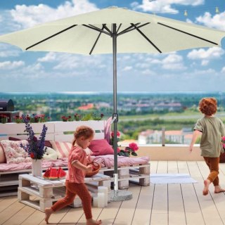 MIADOMODO Parasol z rączką 250 cm, kremowy