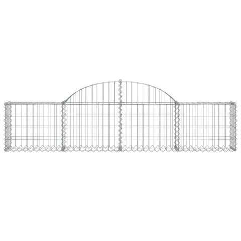 Kosze gabionowe, 10 szt, 200x30x40/60 cm, galwanizowane żelazo
