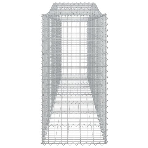 Kosze gabionowe, 10 szt, 400x50x100/120cm, galwanizowane żelazo