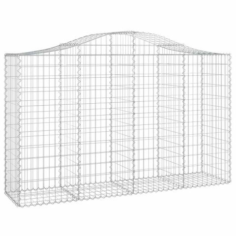 Kosze gabionowe, 10 szt, 200x50x120/140cm, galwanizowane żelazo