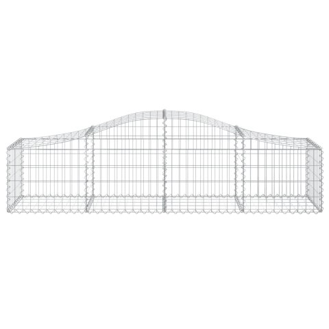 Kosze gabionowe, 10 szt, 200x50x40/60 cm, galwanizowane żelazo