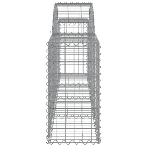 Kosze gabionowe, 15 szt, 200x30x60/80 cm, galwanizowane żelazo
