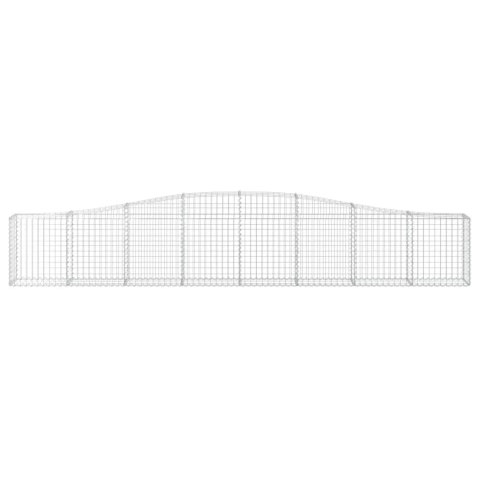 Kosze gabionowe, 15 szt, 400x30x60/80 cm, galwanizowane żelazo