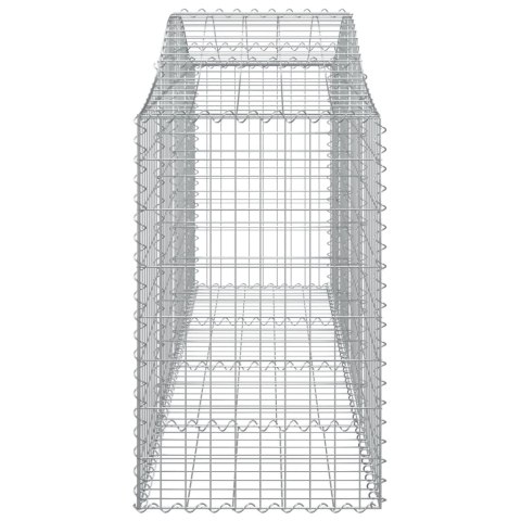 Kosze gabionowe, 20 szt, 200x50x80/100 cm, galwanizowane żelazo