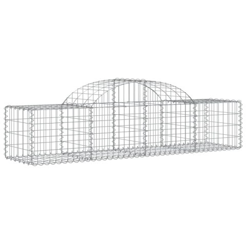 Kosze gabionowe, 8 szt, 200x50x40/60 cm, galwanizowane żelazo