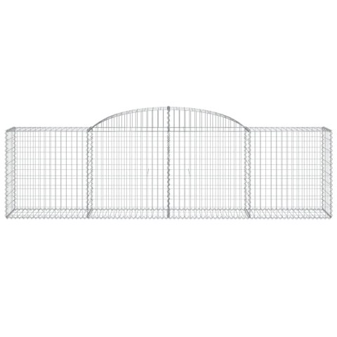 Kosze gabionowe, 8 szt., 300x50x80/100 cm, galwanizowane żelazo