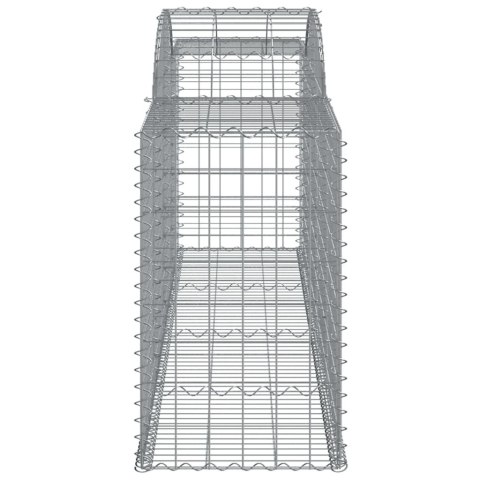 Kosze gabionowe, 8 szt., 300x50x80/100 cm, galwanizowane żelazo
