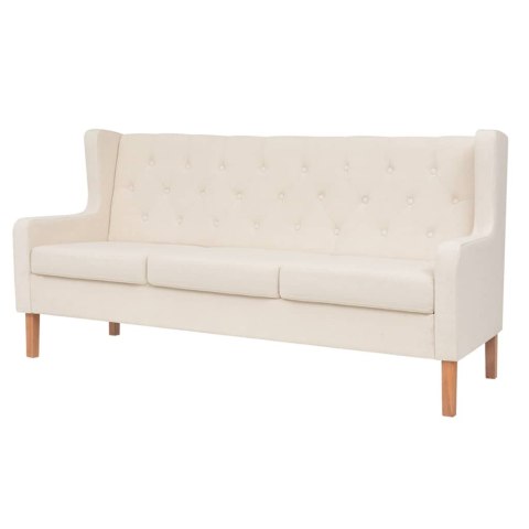 Zestaw wypoczynkowy sofa i fotel, kremowe