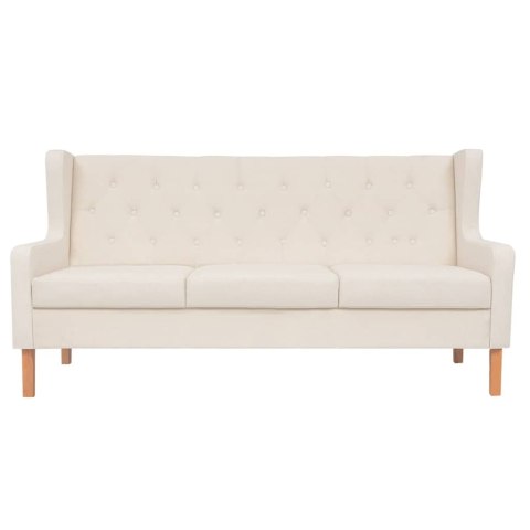 Zestaw wypoczynkowy sofa i fotel, kremowe