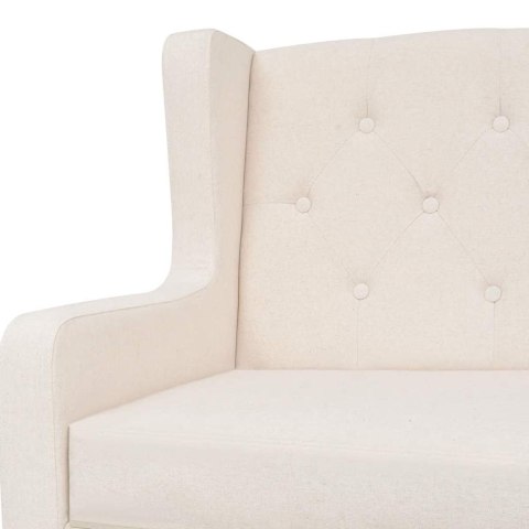 Zestaw wypoczynkowy sofa i fotel, kremowe