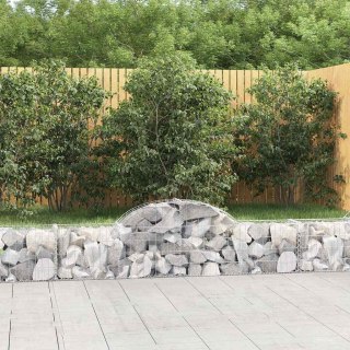 Kosze gabionowe, 14 szt, 200x30x40/60 cm, galwanizowane żelazo