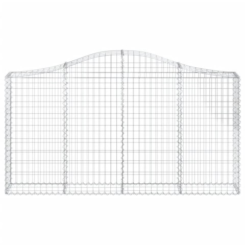 Kosze gabionowe, 11 szt, 200x30x100/120cm, galwanizowane żelazo