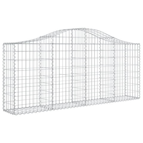 Kosze gabionowe, 6 szt, 200x30x80/100 cm, galwanizowane żelazo