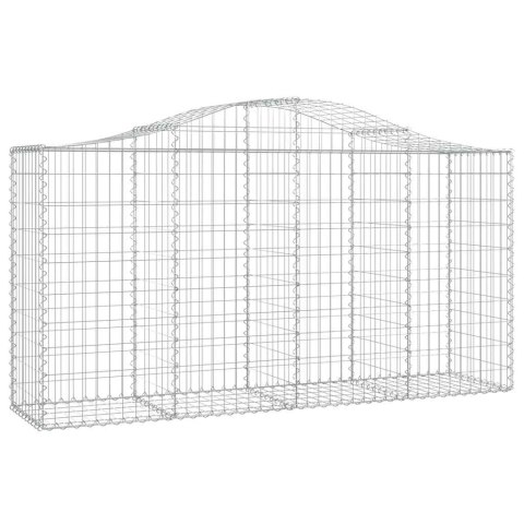 Kosze gabionowe, 8 szt, 200x50x100/120 cm, galwanizowane żelazo