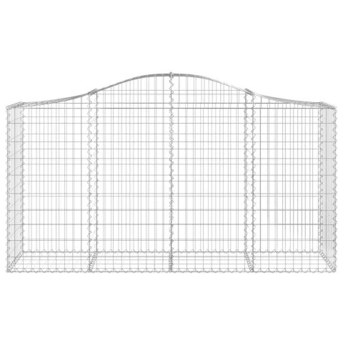 Kosze gabionowe, 8 szt, 200x50x100/120 cm, galwanizowane żelazo