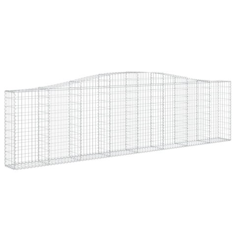 Kosze gabionowe, 8 szt, 400x30x100/120 cm, galwanizowane żelazo