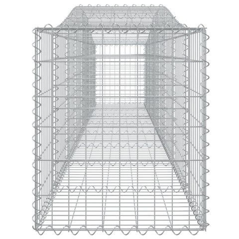 Kosze gabionowe, 9 szt, 400x50x60/80 cm, galwanizowane żelazo
