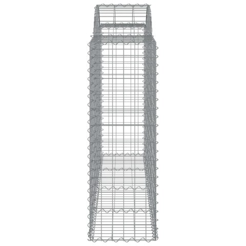 Kosze gabionowe, 10 szt, 200x50x120/140cm, galwanizowane żelazo