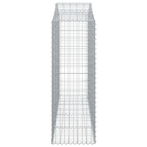 Kosze gabionowe, 10 szt, 200x50x140/160cm, galwanizowane żelazo