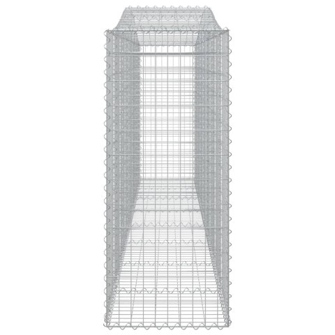 Kosze gabionowe, 10 szt, 400x50x120/140cm, galwanizowane żelazo