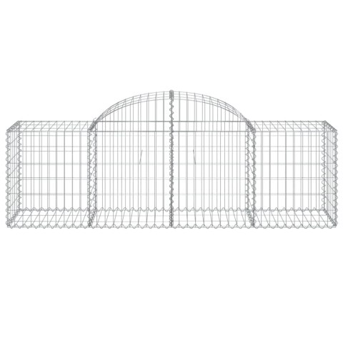 Kosze gabionowe, 11 szt, 200x50x60/80 cm, galwanizowane żelazo