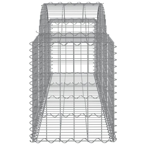 Kosze gabionowe, 11 szt, 200x50x60/80 cm, galwanizowane żelazo