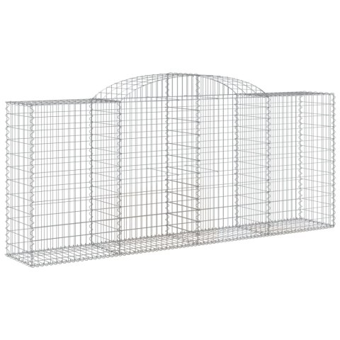 Kosze gabionowe, 11 szt, 300x50x120/140cm, galwanizowane żelazo