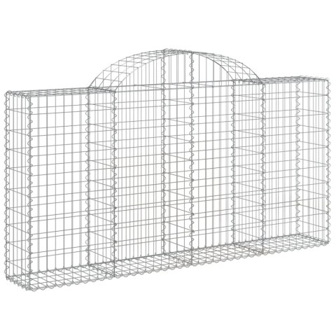 Kosze gabionowe, 12 szt, 200x30x100/120cm, galwanizowane żelazo